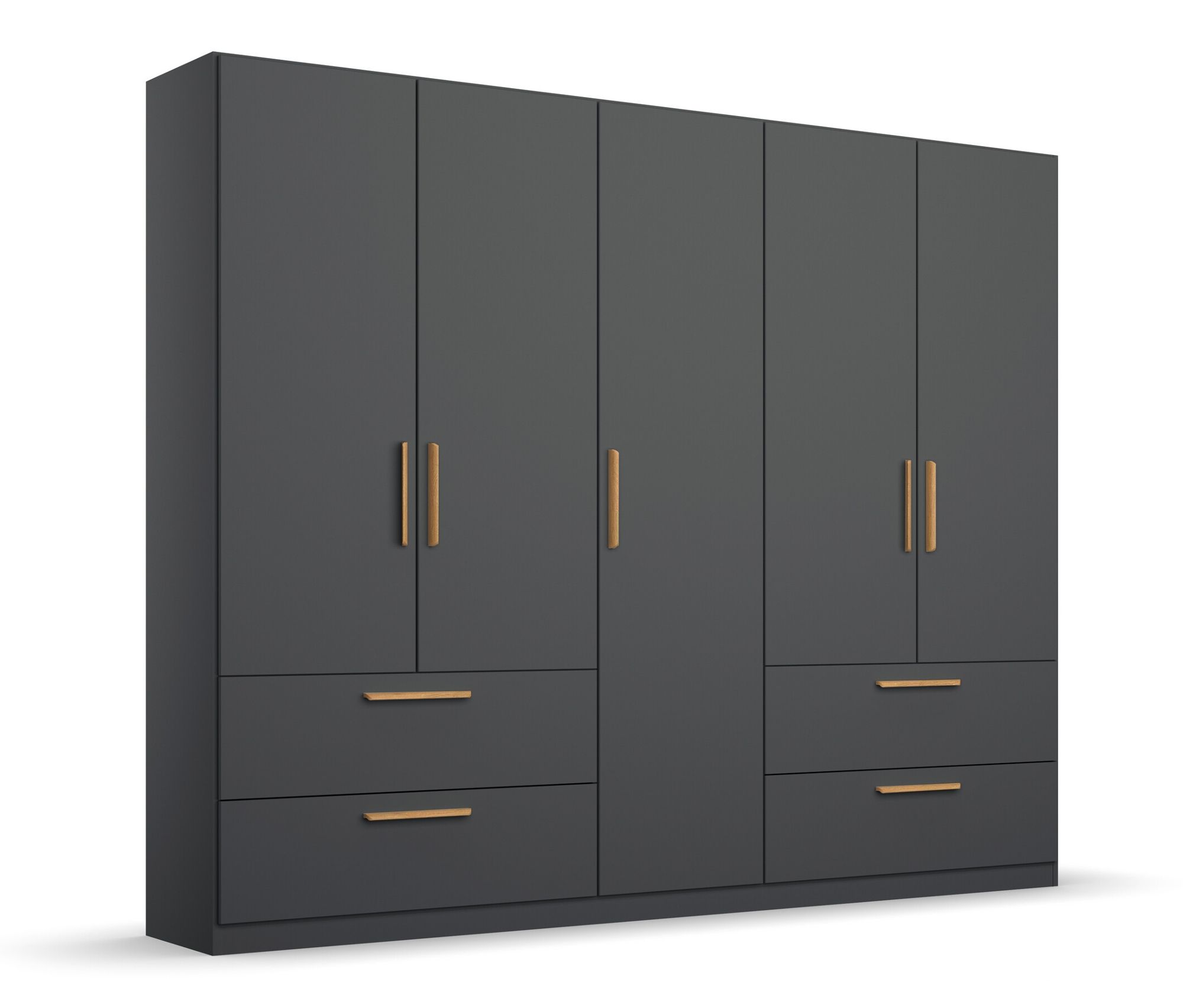 rauch Drehtürenschrank »Skandi« - 226x54x210cm - grau - Holz