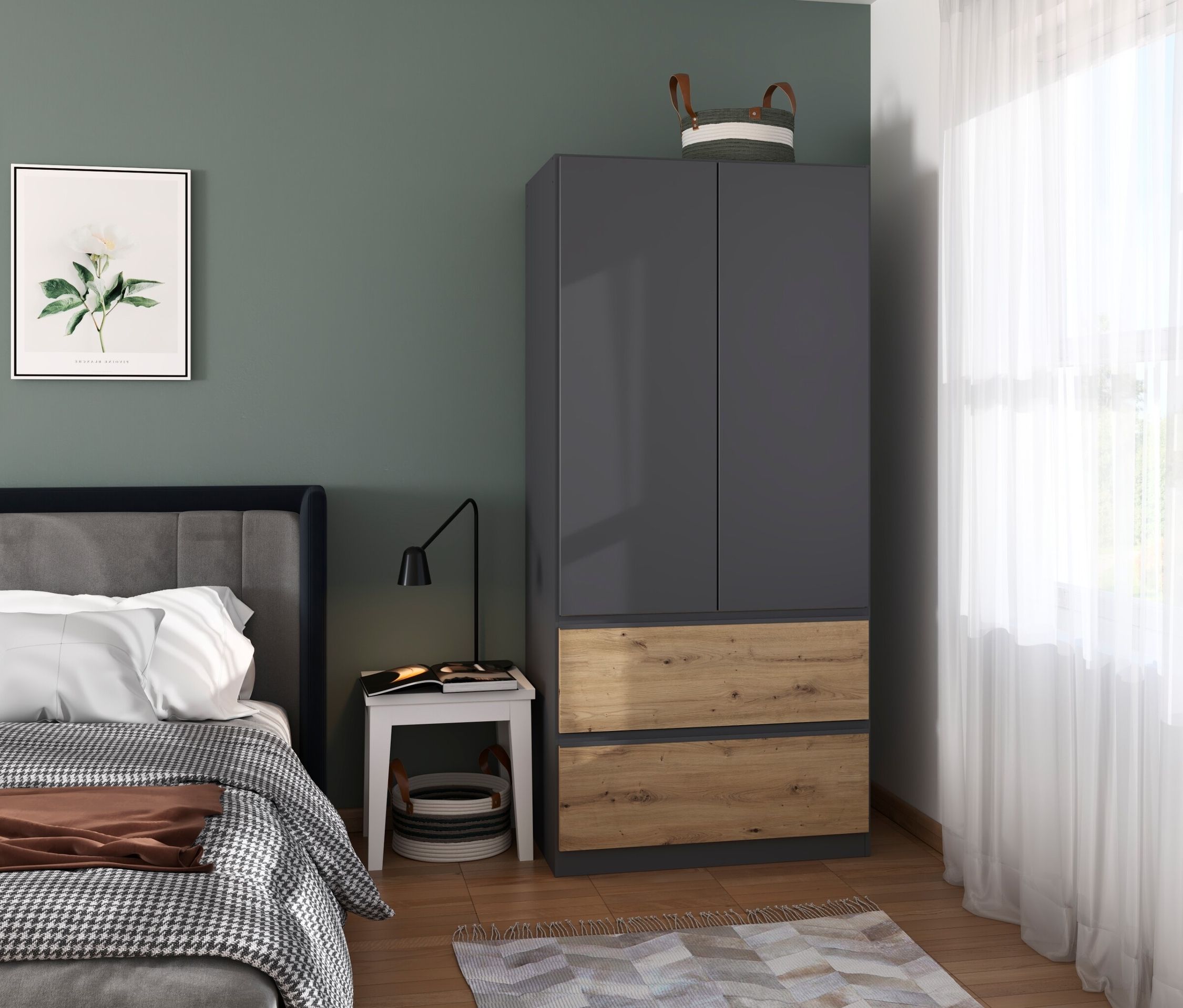 Thumbnail - rauch Kleiderschrank »Joel« - 91x54x197cm - grau - Holz