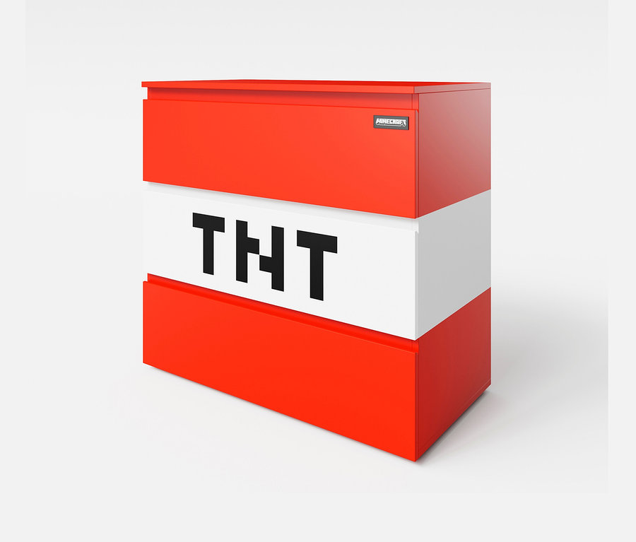 roba Minecraft Kommode im TNT-Design.