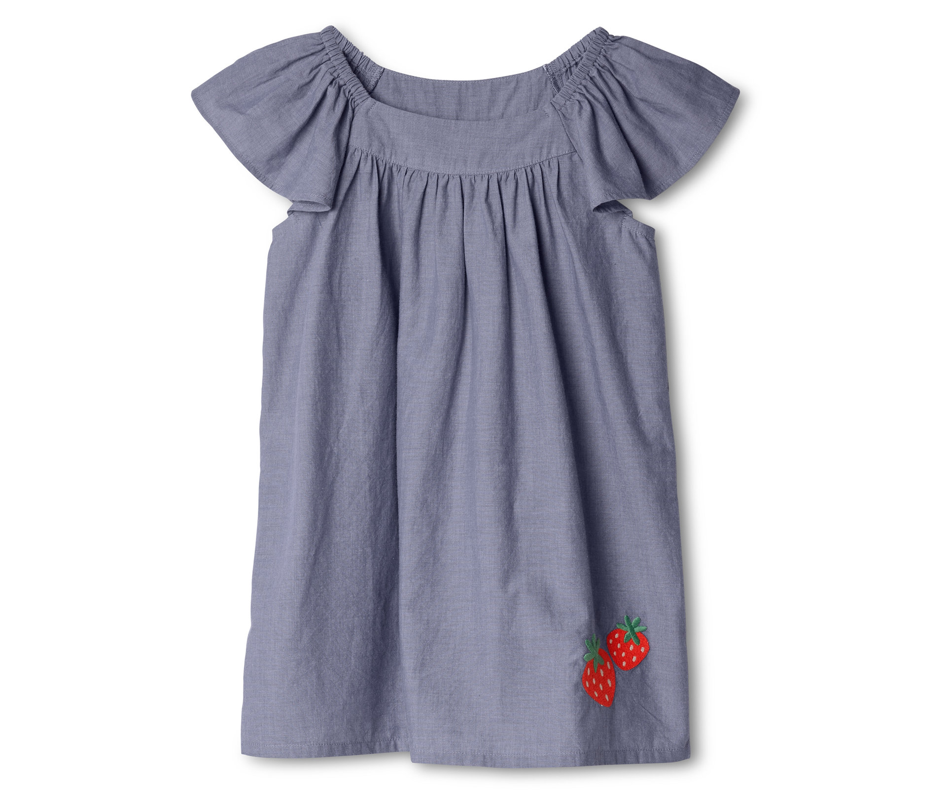 Tchibo - Kinder-Webkleid - Gr. 122/128 - blau