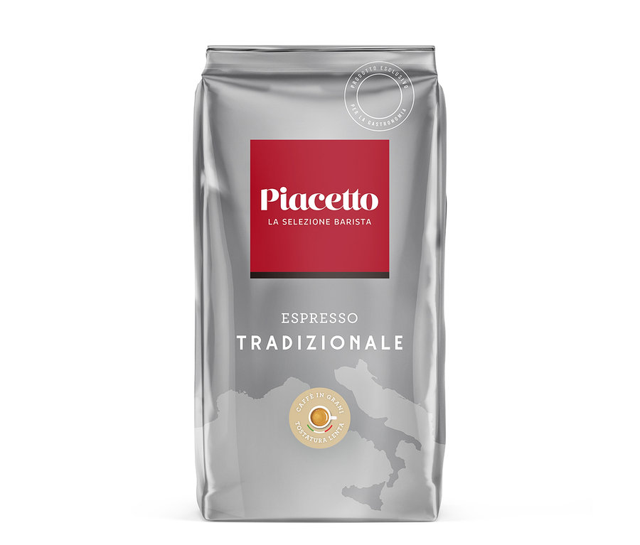 Eine Packung Tradizionale Espresso - 1 kg Ganze Bohne von Piacetto.