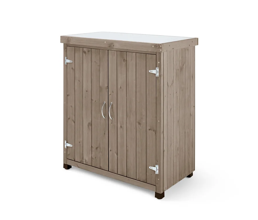 Kleiner Gartenschrank »Jonte« mit verzinkter Arbeitsfläche.