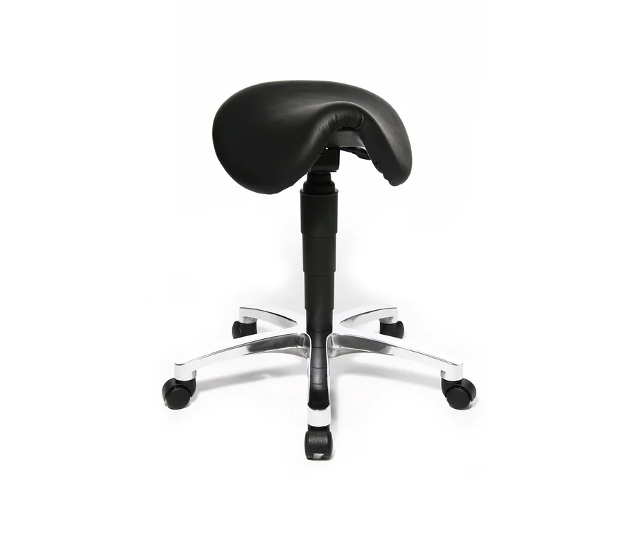 Schwarzer Topstar-Rollhocker »BONANZA« vor weißem Hintergrund.
