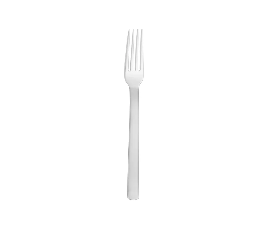Silberne Gabel aus dem Henckels by ZWILLING #Clouds# Besteckset auf weißem Hintergrund.