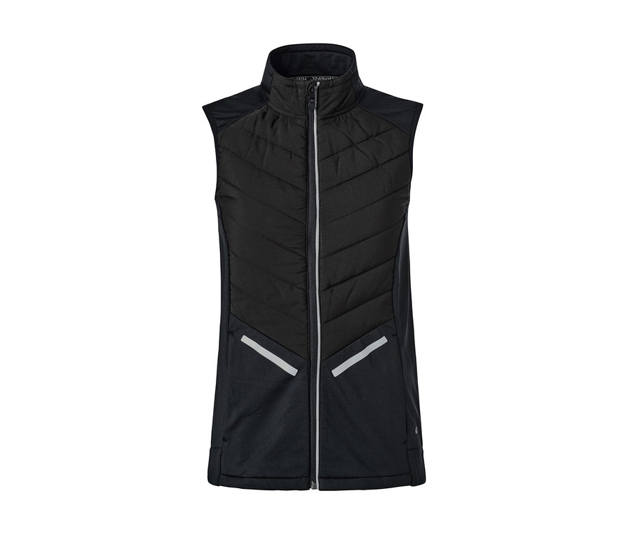 Eine schwarze Thermo-Steppweste.