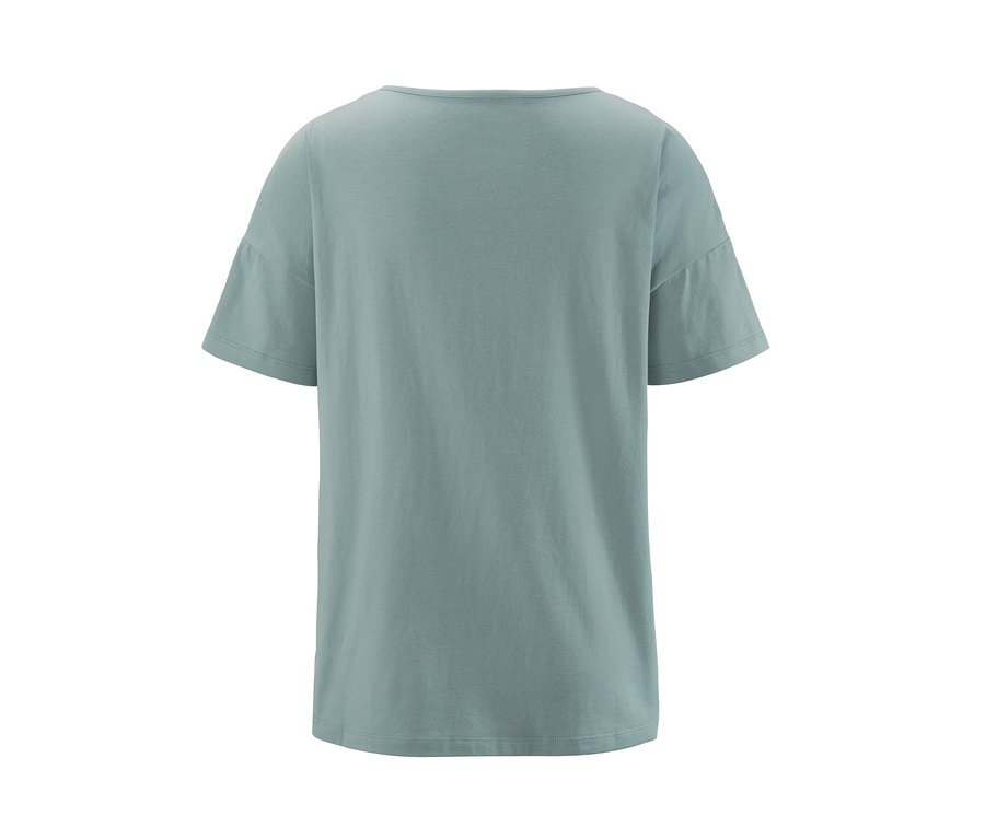 Blaues 7/8-Pyjamaoberteil.