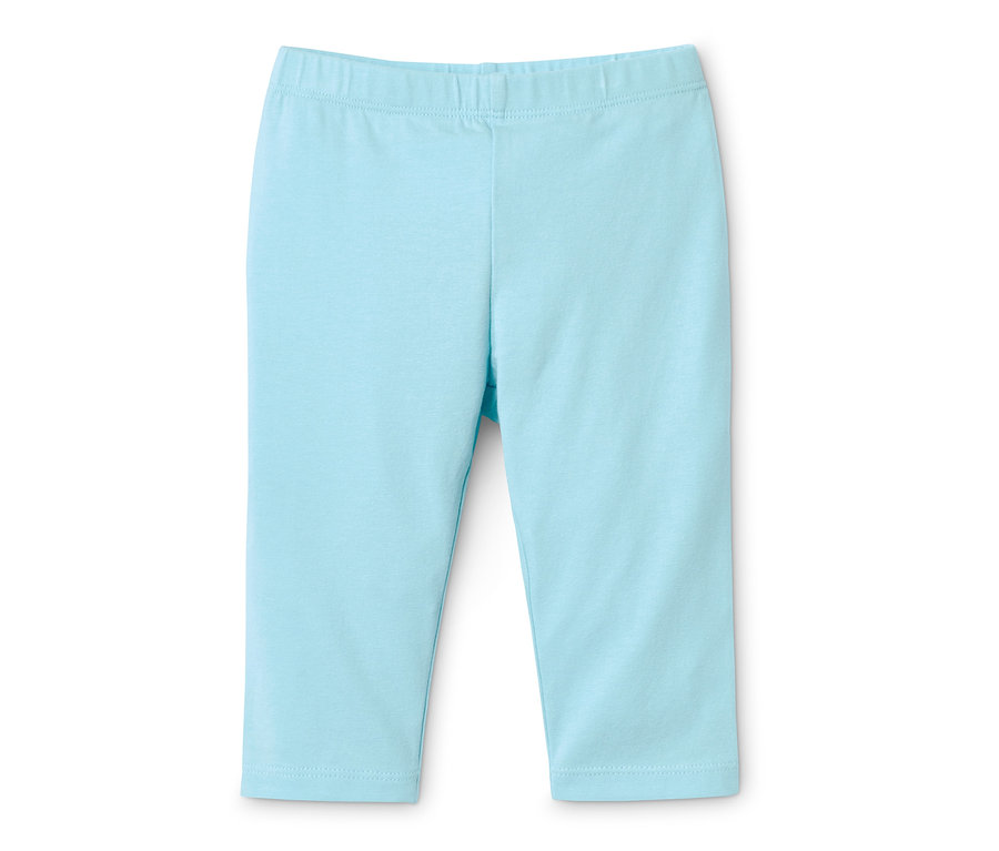 Blaue Leggings aus Bio-Baumwolle.