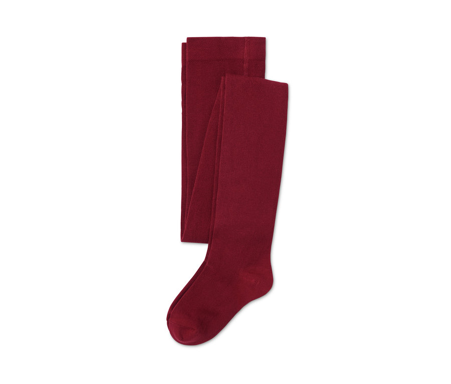 Eine weinrote Strumpfhose, 5 Paar.