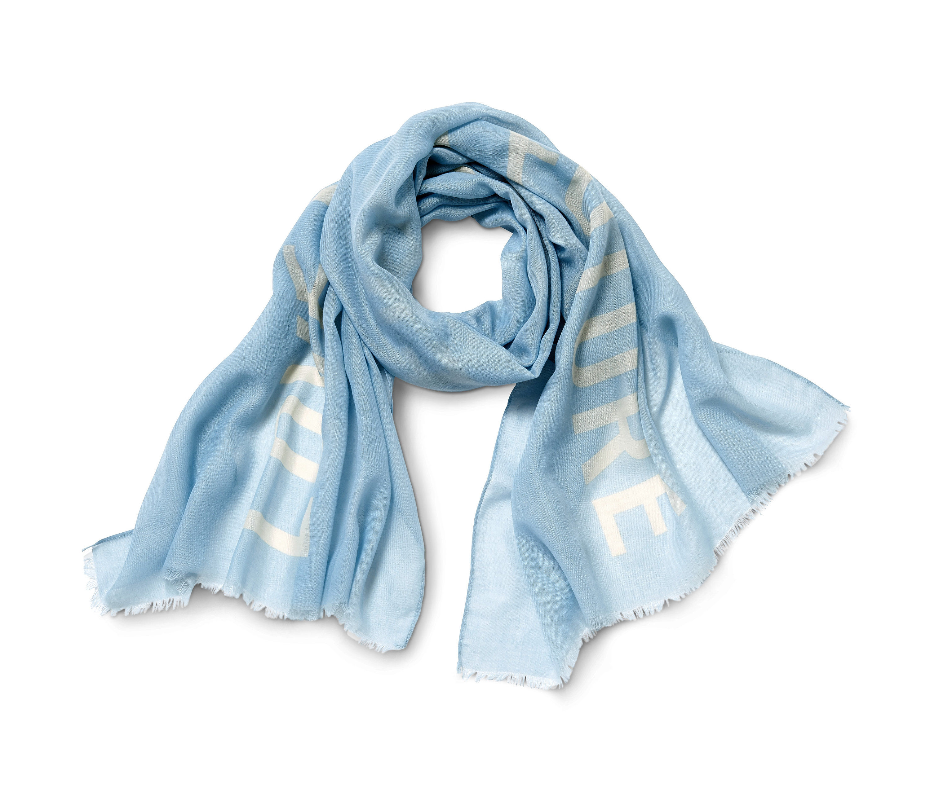 Tchibo - Webschal mit Statement-Print - hellblau