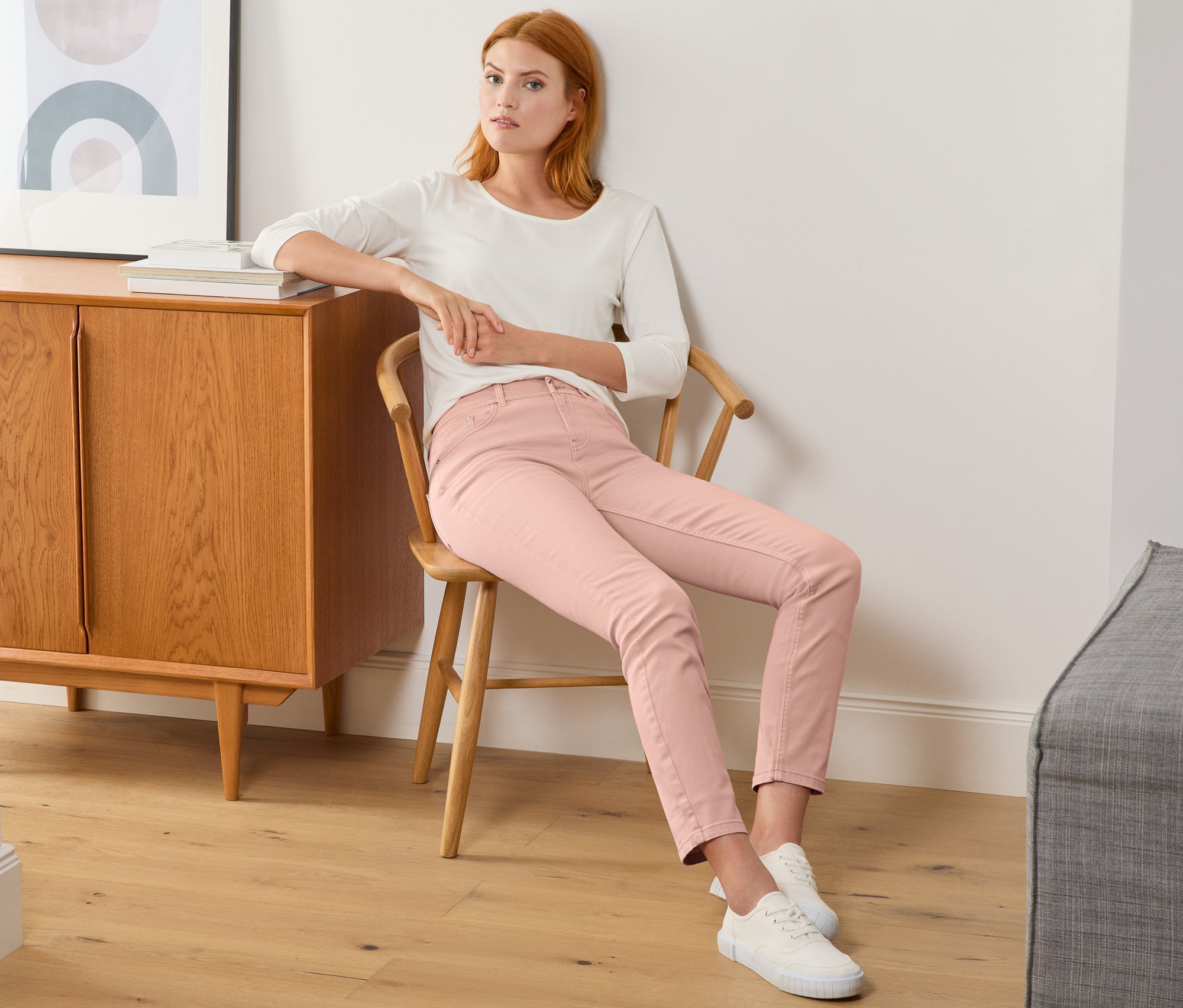 Thumbnail - Tchibo - Slimfit-Jeans - Damen - Gr. 42 - rosé