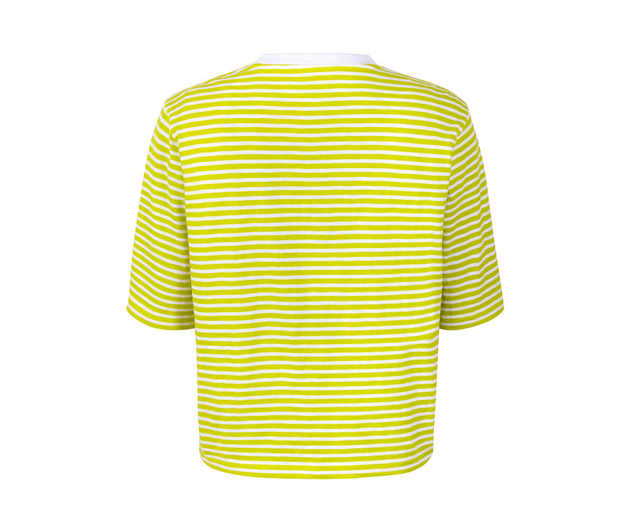 Gestreiftes T-Shirt, gelb.
