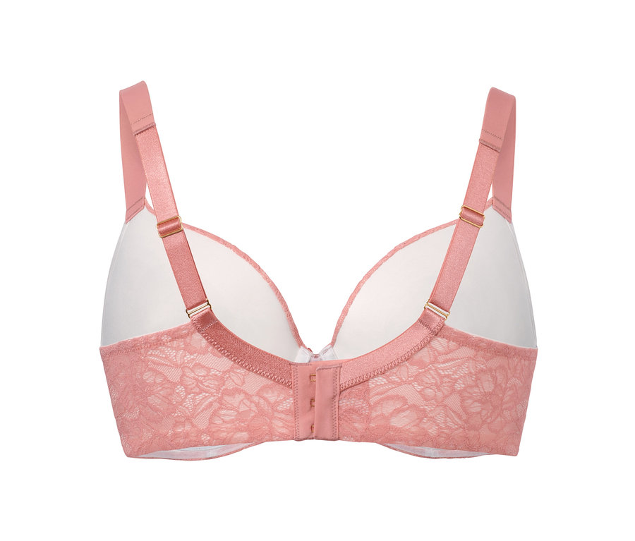 Detailansicht eines rosa Premium-Schalen-BHs.