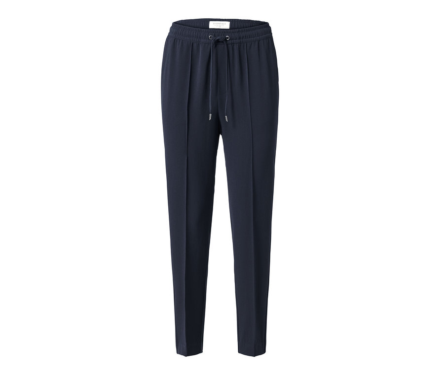 Marineblaue Joggpants mit elastischem Bund und Kordelzug.