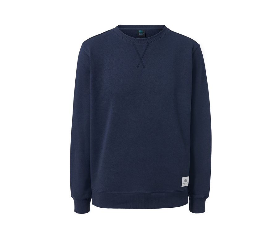 Dunkelblaues Funktions-Sweatshirt.