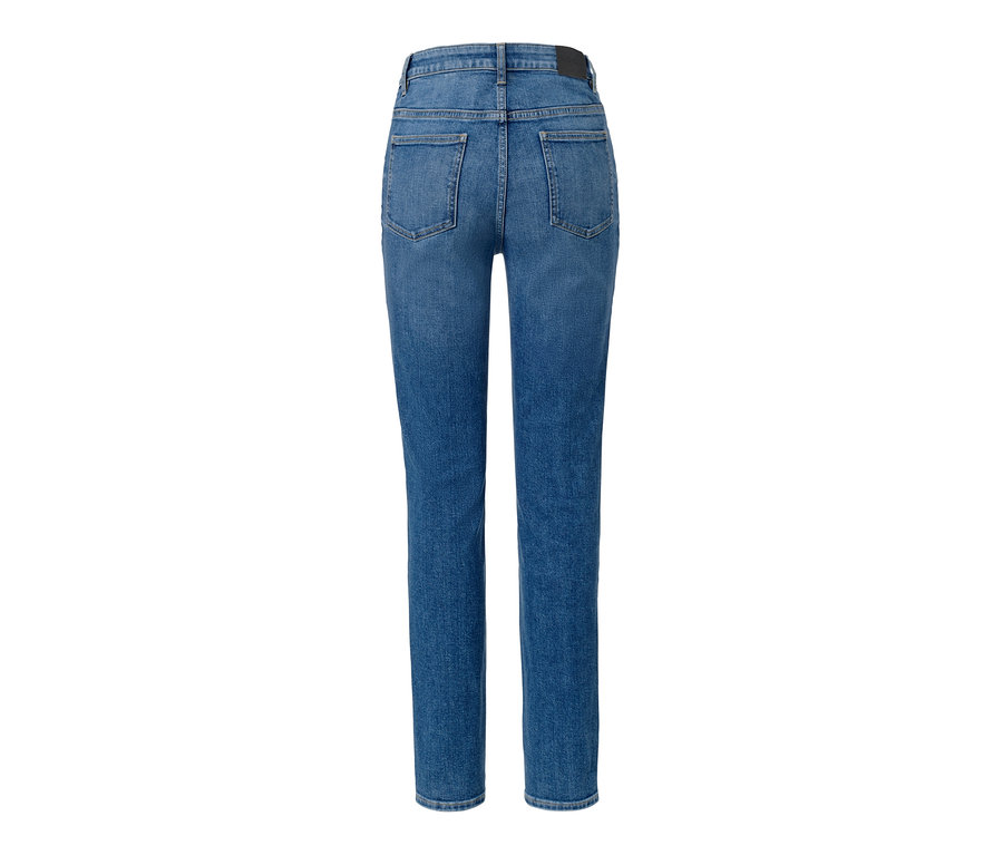 Rückansicht der Slim-Denim »Fit Emma«, mid blue denim.