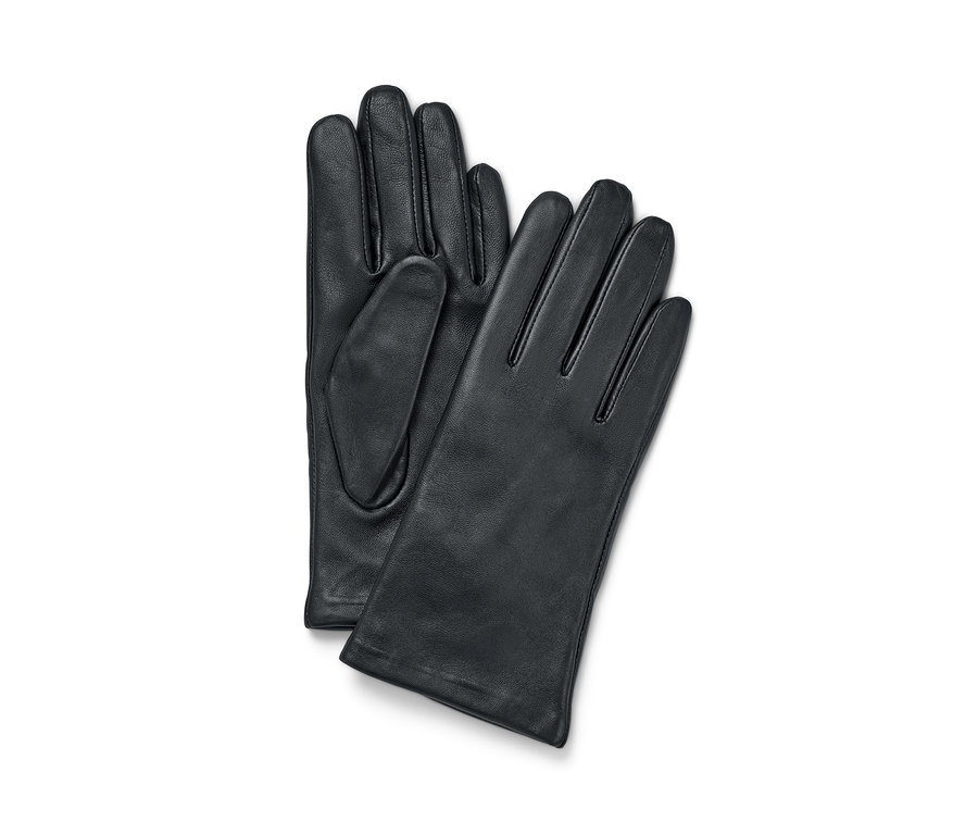 Zwei Lederhandschuhe.