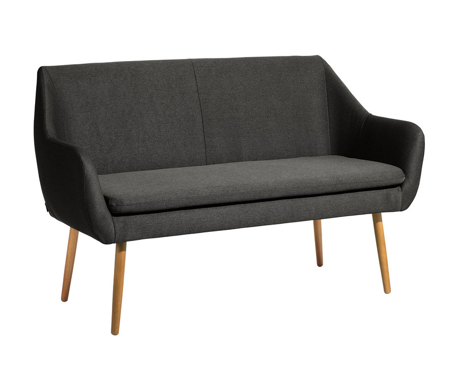 Ein anthrazitfarbenes Max-Winzer® Küchensofa »Nora« steht im Raum.