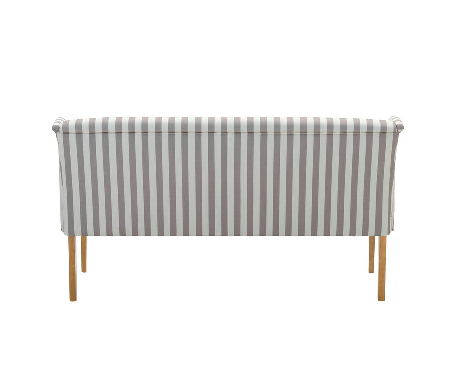 Rückansicht der Polsterbank »Hendrick«, greige-weiß gestreift.