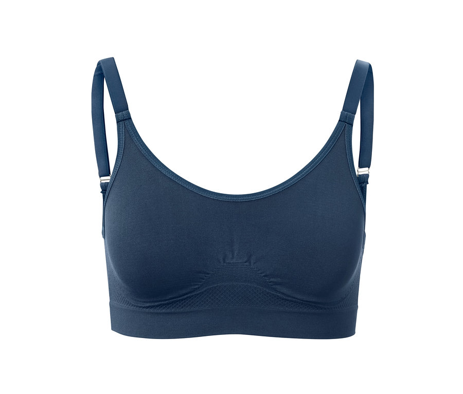Dunkelblauer Seamless-Sport-BH.