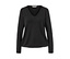 Schwarzes, strukturiertes Langarmshirt.