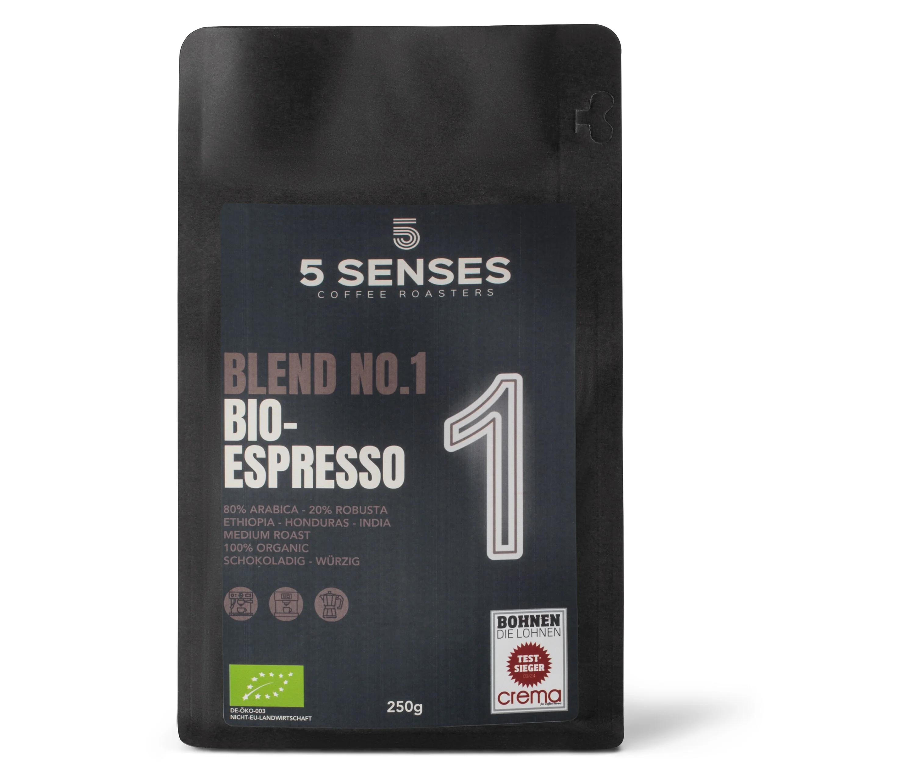 5 Senses - Blend No.1 Bio-Espresso - 250 g Ganze Bohne - Intensität: 5/6. 5 Senses - Blend No.1 Bio-Espresso - 250 g Ganze Bohne - Intensität: 5/6 <![CDATA[5 Senses - Blend No.1 Bio-Espresso - 250 g Ganze Bohne Aufbewahrungshinweise: Trocken, du Senses günstig Kaufen-5 Senses - Blend No.1 Bio-Espresso - 250 g Ganze Bohne - Intensität: 5/6. 5 Senses - Blend No.1 Bio-Espresso - 250 g Ganze Bohne - Intensität: 5/6 <![CDATA[5 Senses - Blend No.1 Bio-Espresso - 250 g Ganze Bohne Aufbewahrungshinweise: Trocken, du