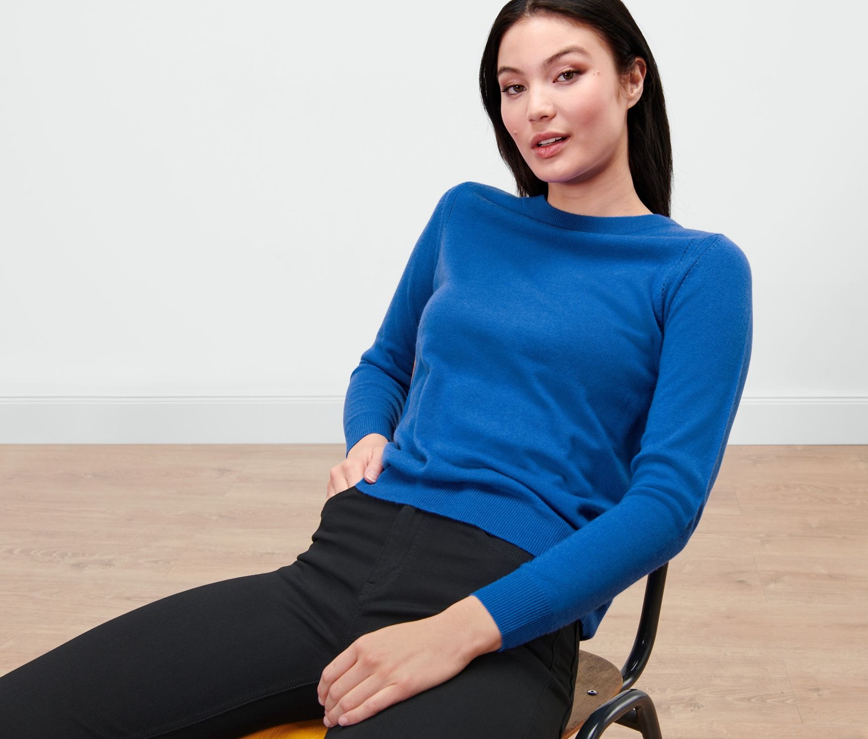 Thumbnail - Tchibo - Feinstrickpullover mit Cashmere - Damen - Gr. XXL - blau
