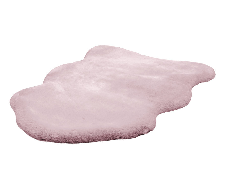 Rosa Kayoom Deko-Kunstfell »Rabbit Sheepskin 200« auf weißem Hintergrund.