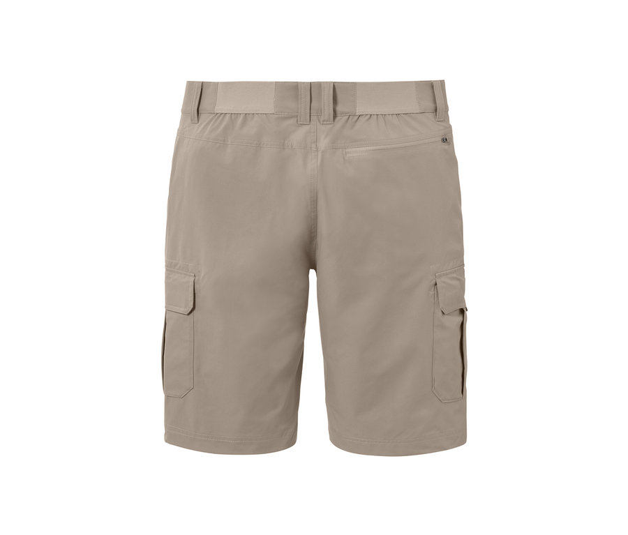 Beige Funktionsshorts von hinten.