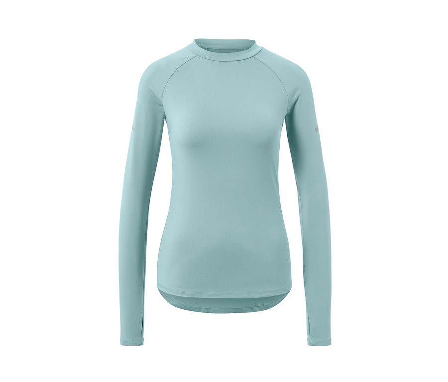 Hellblaues Langarm-Funktionsshirt.