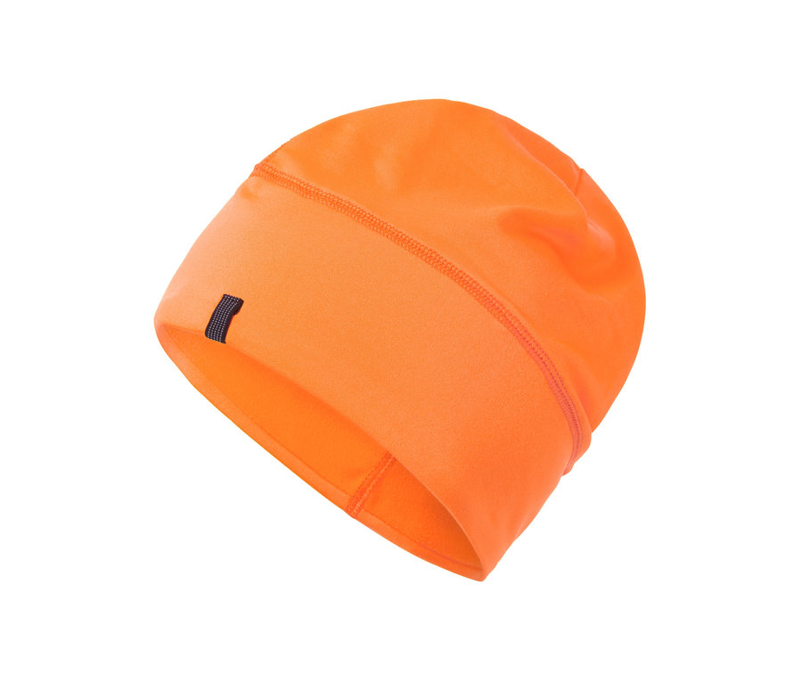 Neonorange Thermomütze.