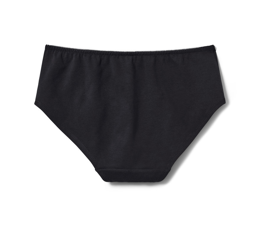 Eine einzelne schwarze 4 Pantys, basic/Streifen.