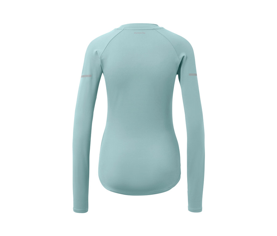 Hellblaues Langarm-Funktionsshirt von hinten.