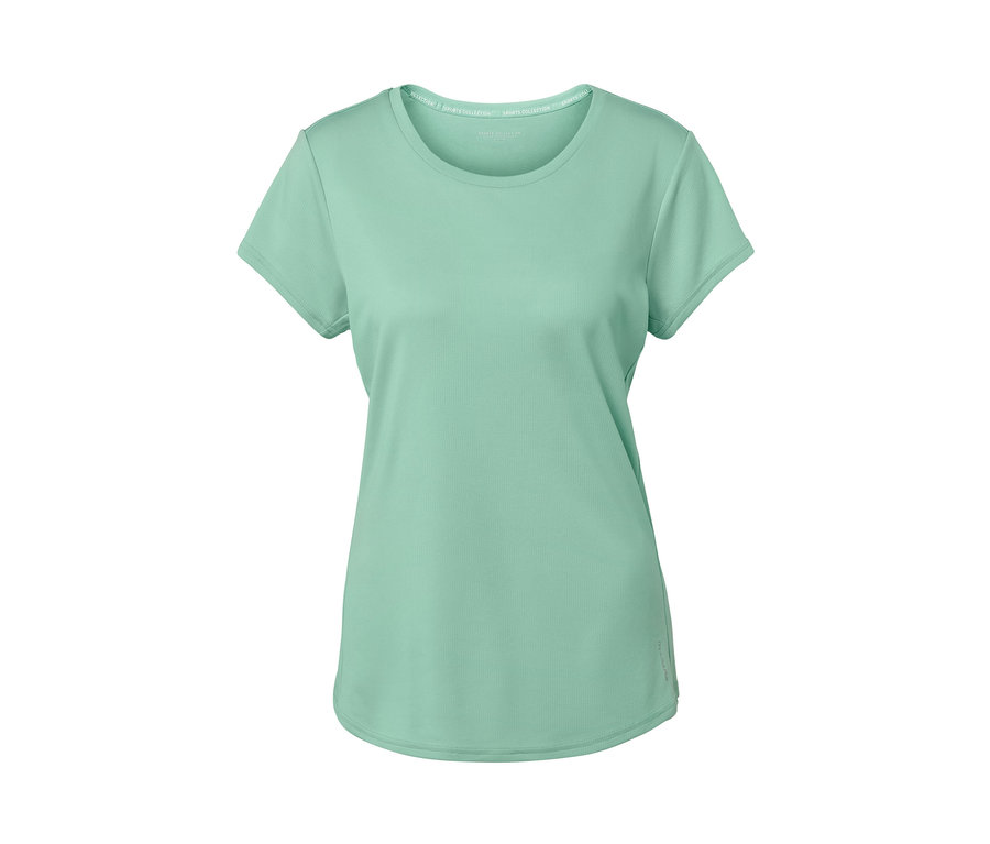 Grünes Sportshirt.