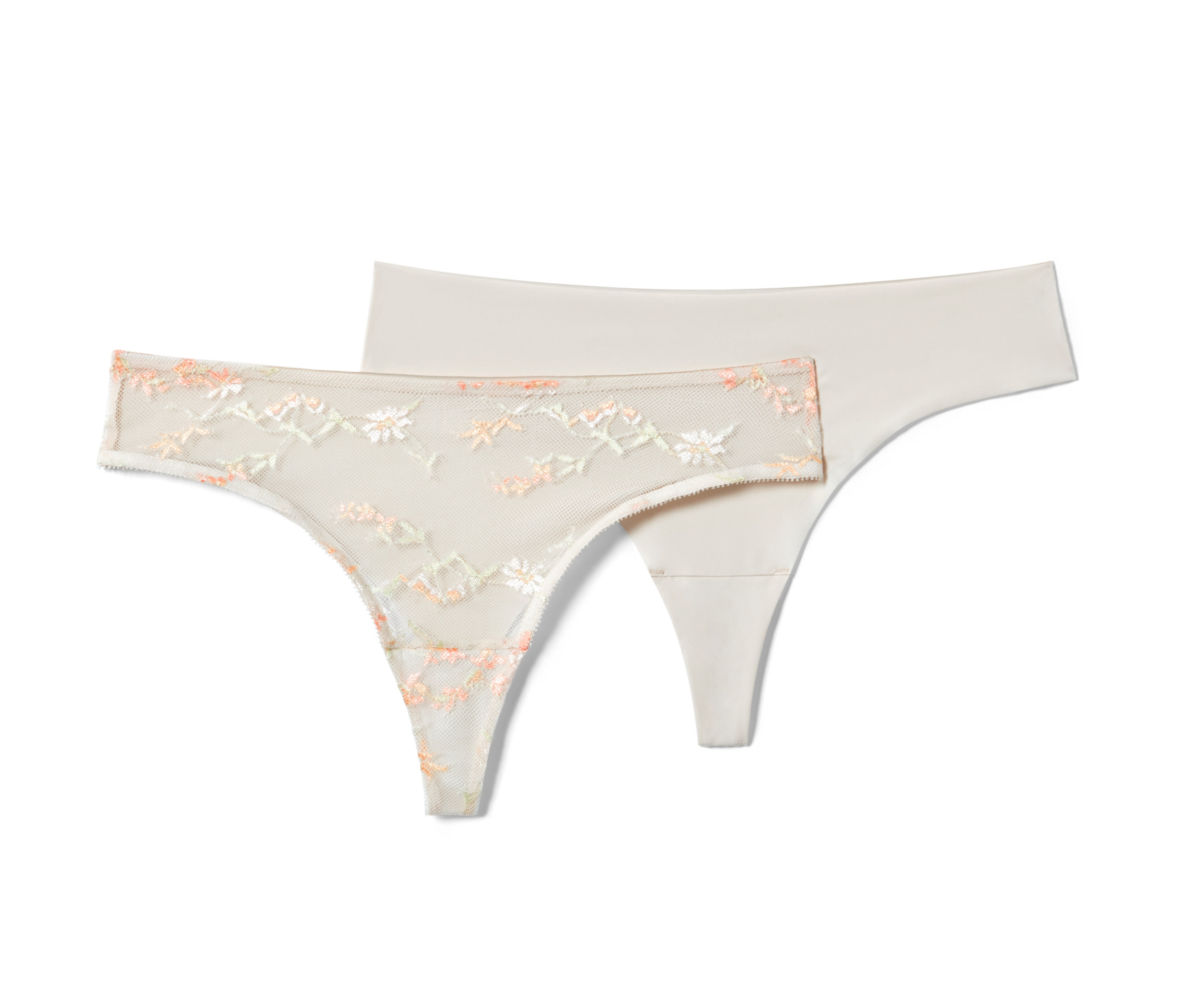 Tchibo - 2 Magic-Cut-Braziltangas - Damen - Gr. L - weiß