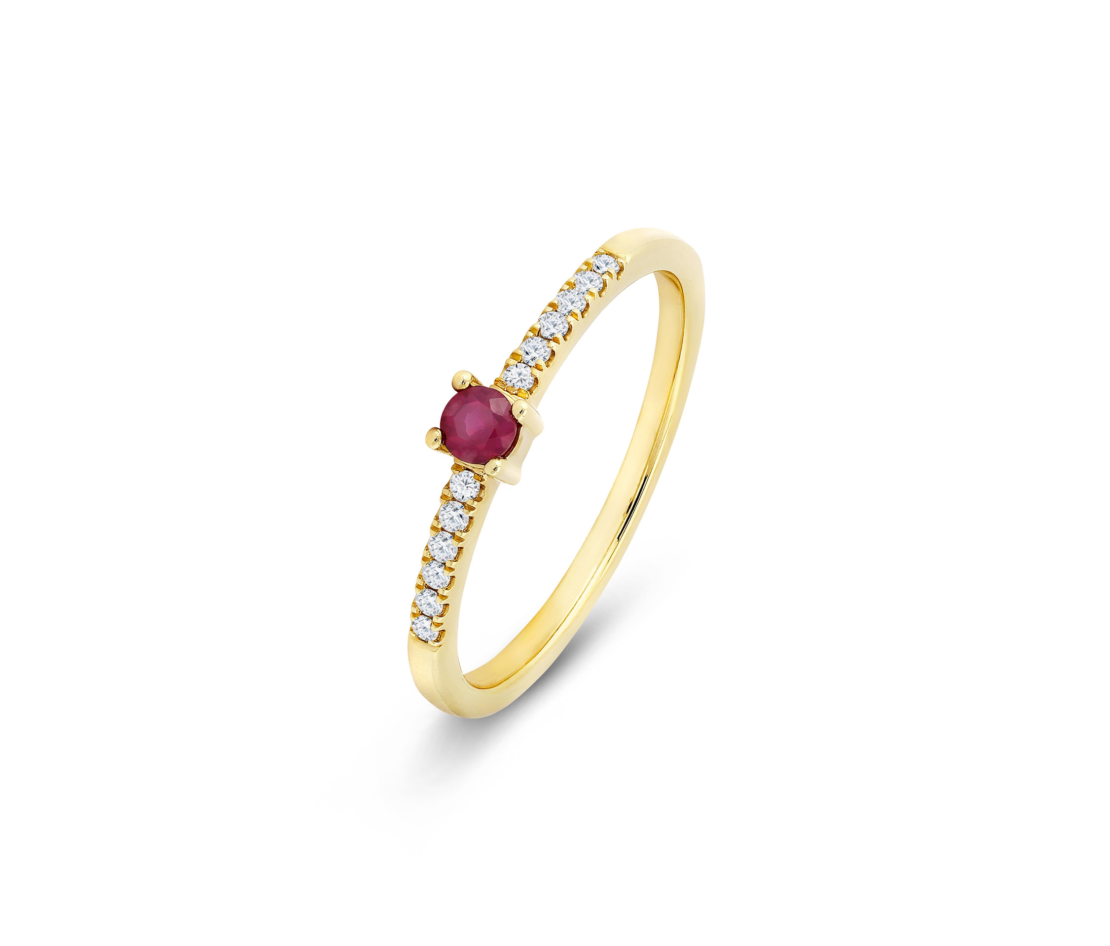 Gold Ring - Gr. 19 - weiß - weiß