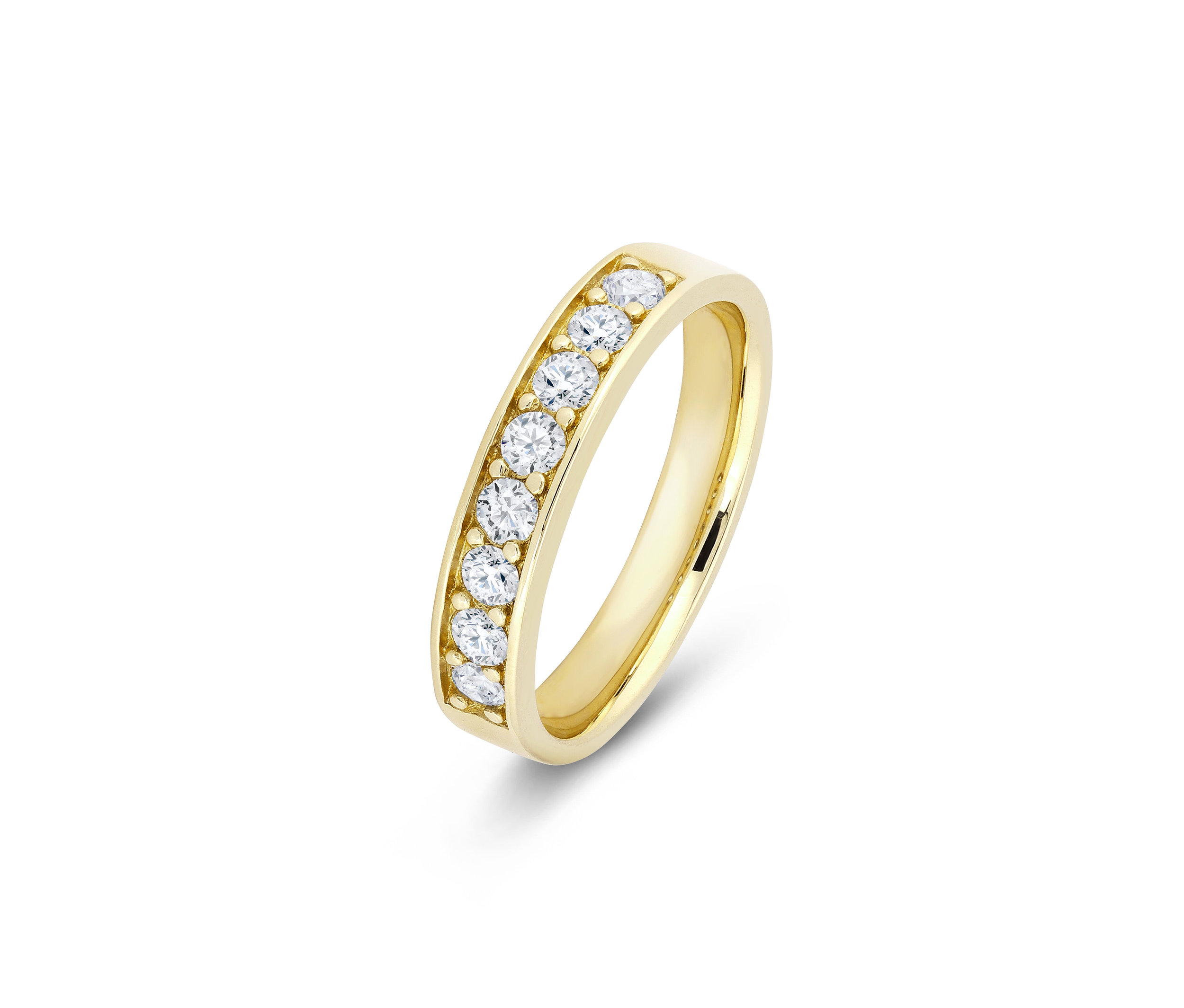 Gold Ring - Gr. 19 - weiß - weiß