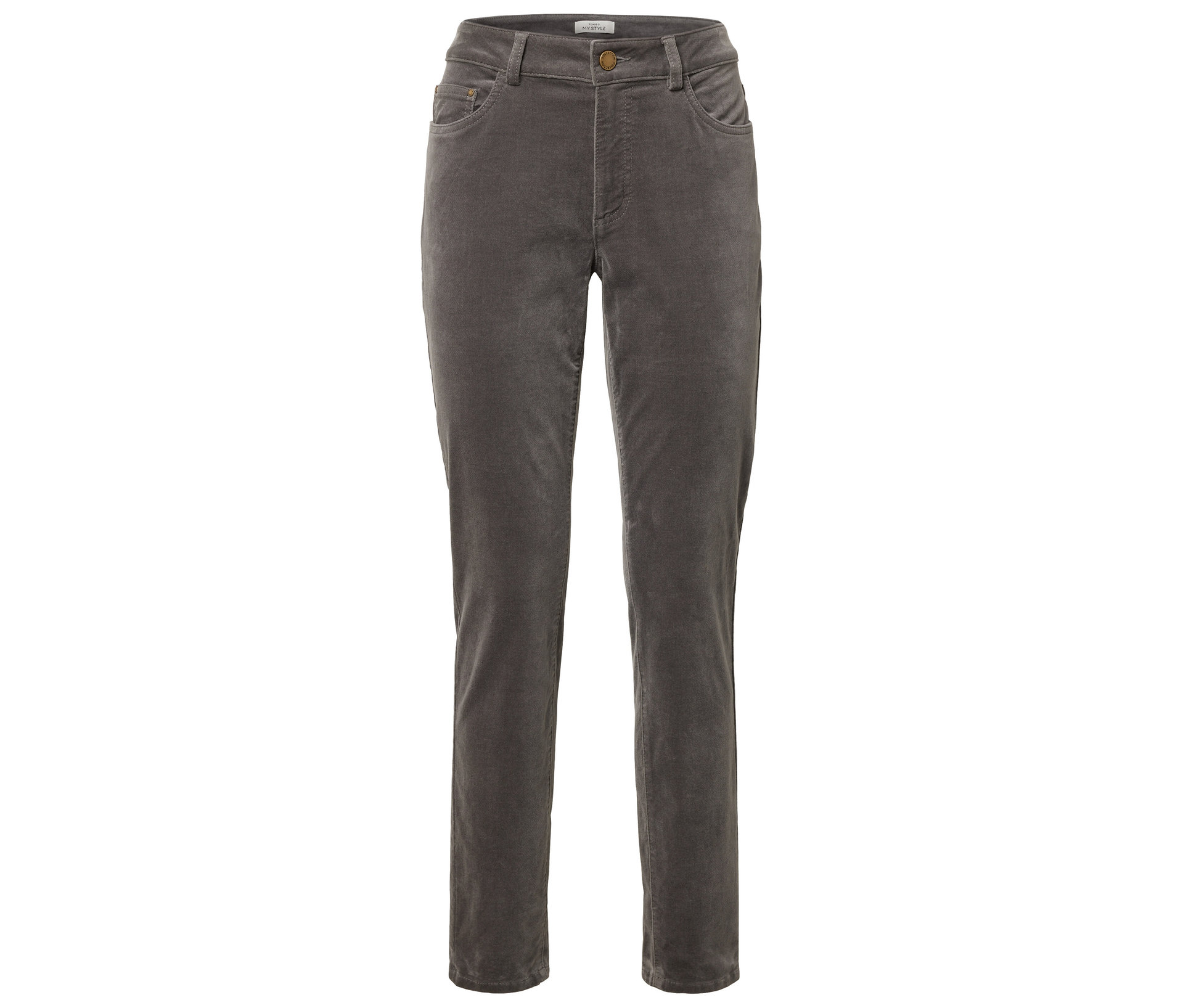 Samthose - Damen - Gr. 40 - grau - grau