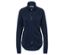 Dunkelblaue Fleecejacke mit langen Ärmeln und Reißverschluss in der Mitte.