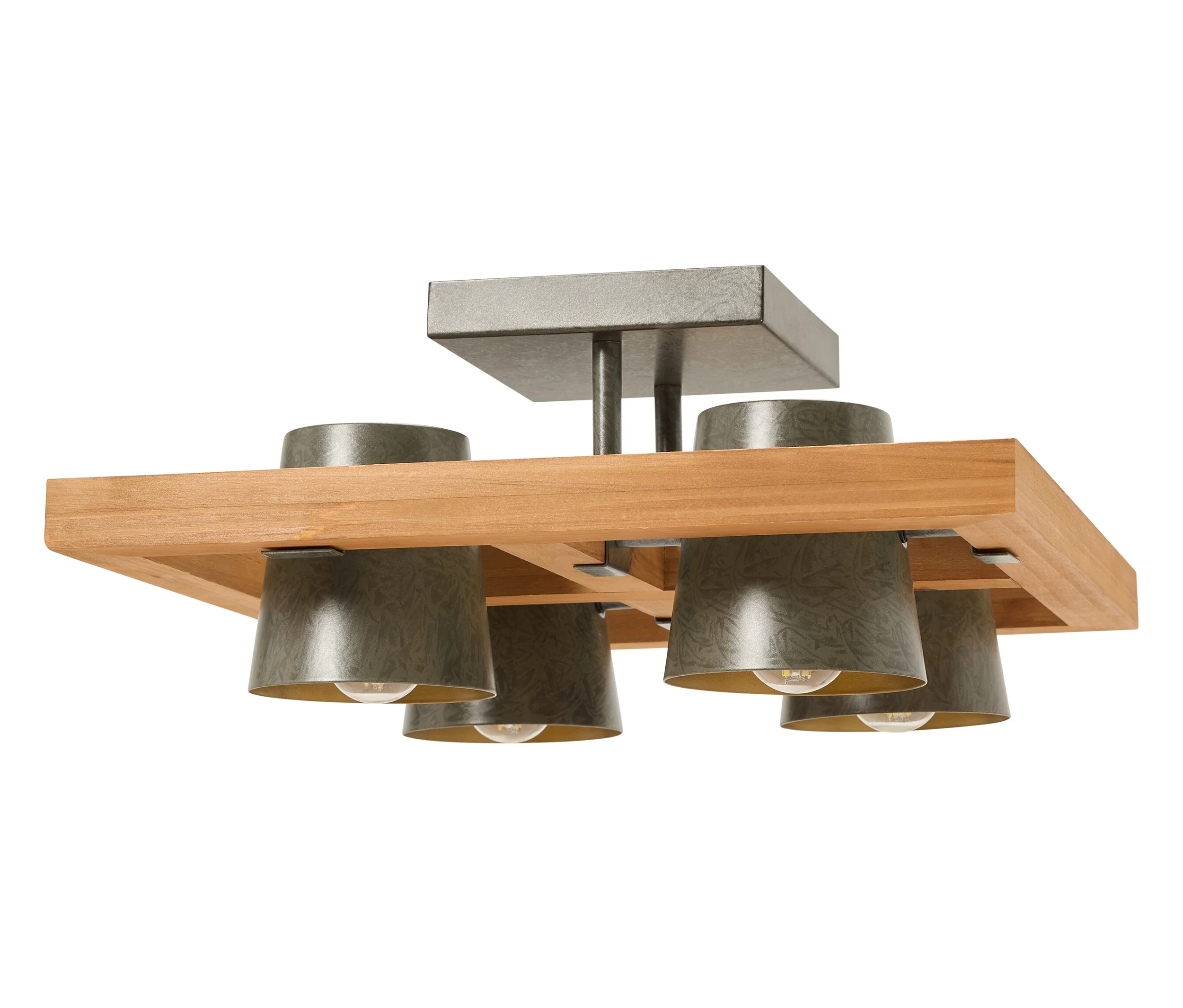 Trio Deckenleuchte »Bell« - 39x39x19cm - braun -