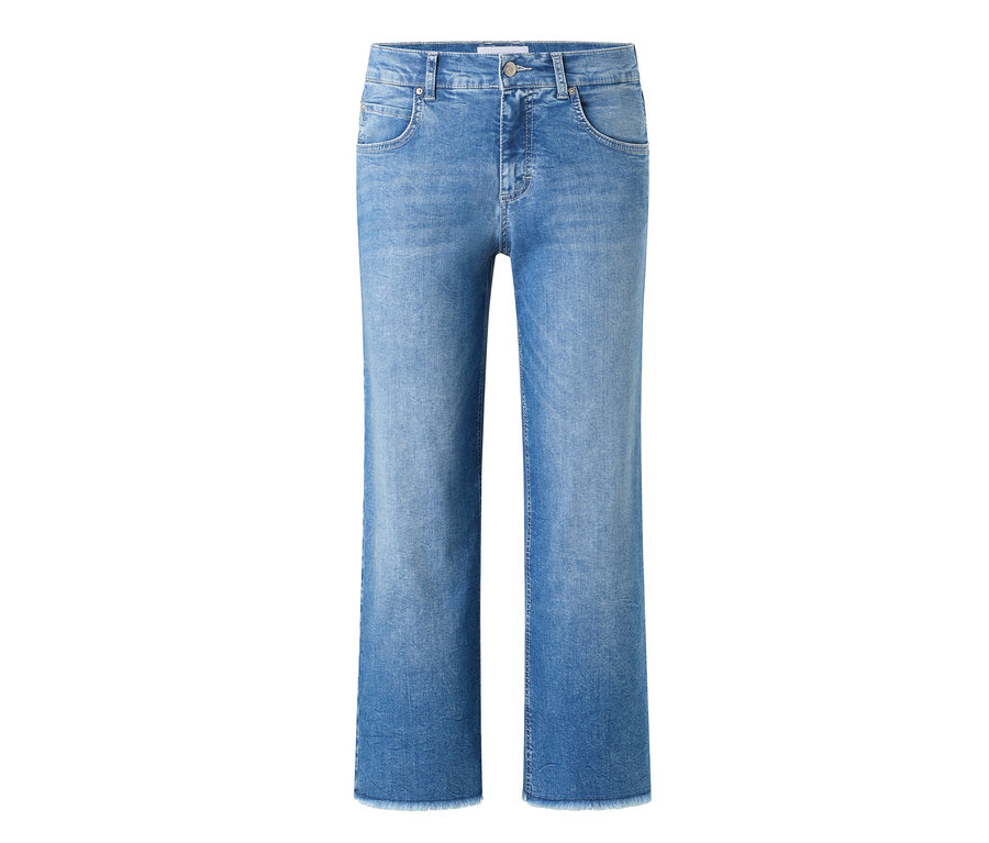 Helleblaue Angels Jeans »Linn« Culotte Fransen.