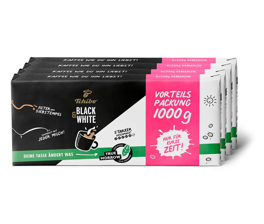 BLACK & WHITE - 4 x 1 kg Gemahlen