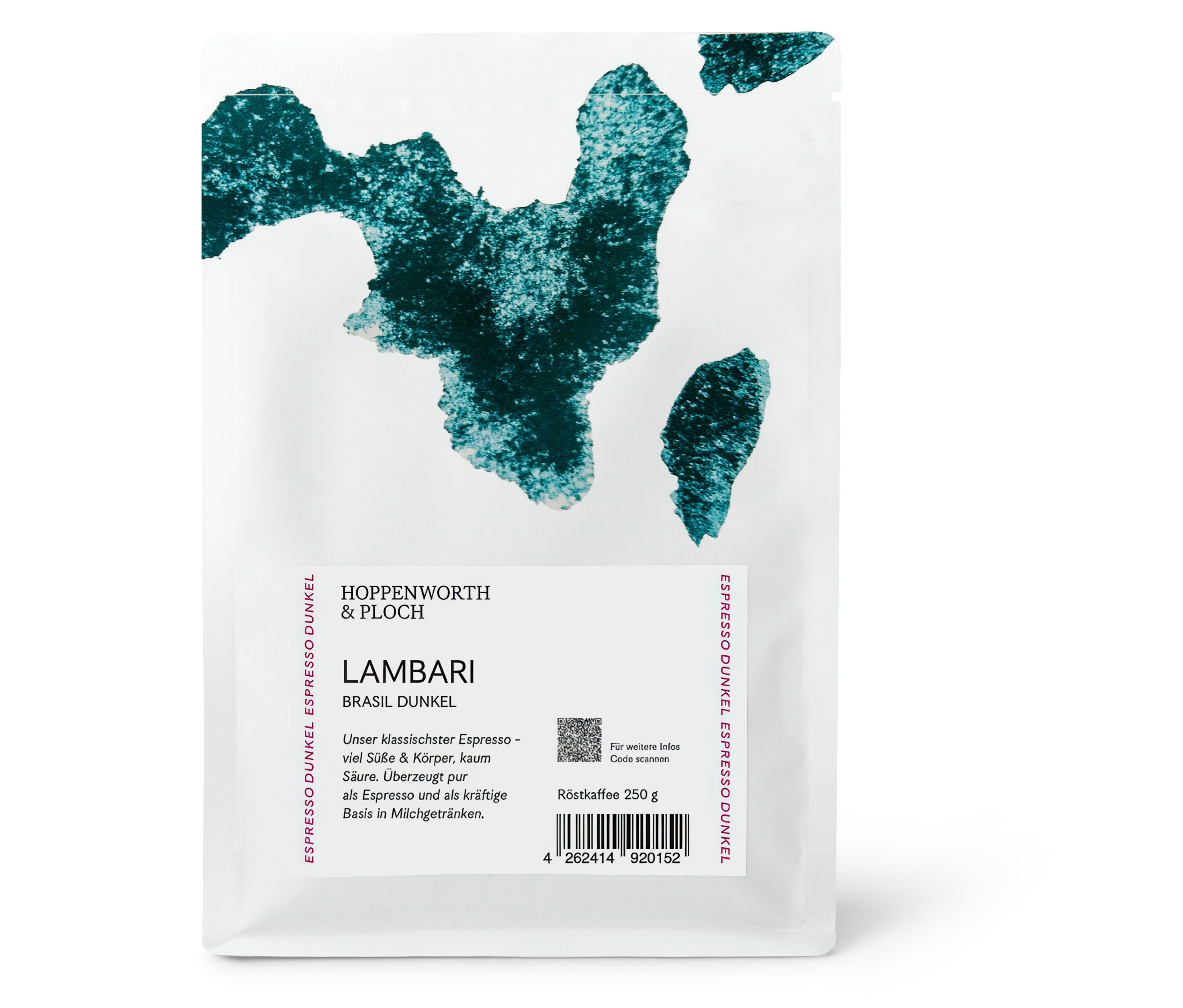 Verpackung Hoppenworth &amp; Ploch - Lambari Espresso - 250 g Ganze Bohne.