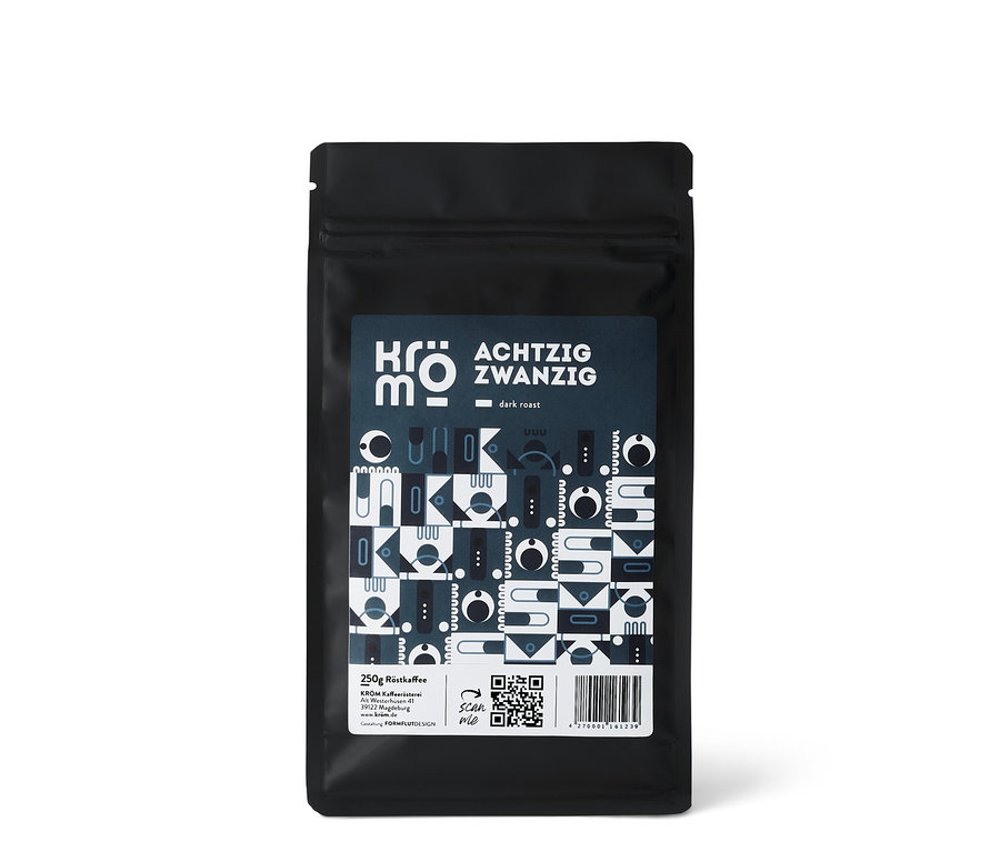 Eine Packung Kröm - Achzig zwanzig Espresso - 250 g Ganze Bohne.