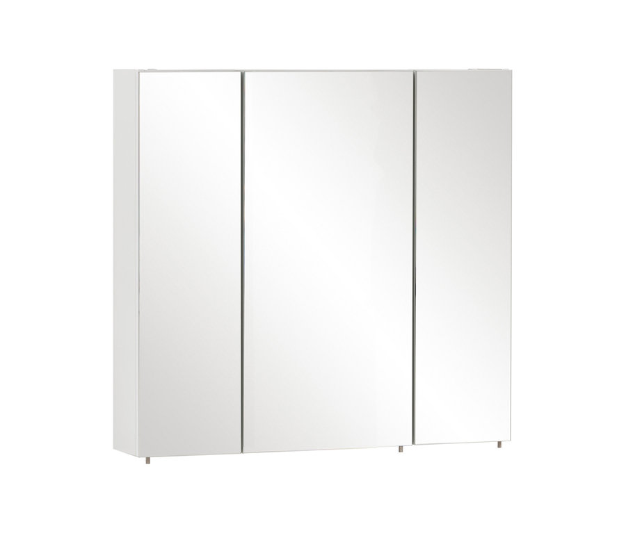 70 cm breiter Spiegelschrank mit drei Spiegeltüren.