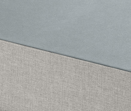 Detailaufnahme von grauen Ordnungsboxen.