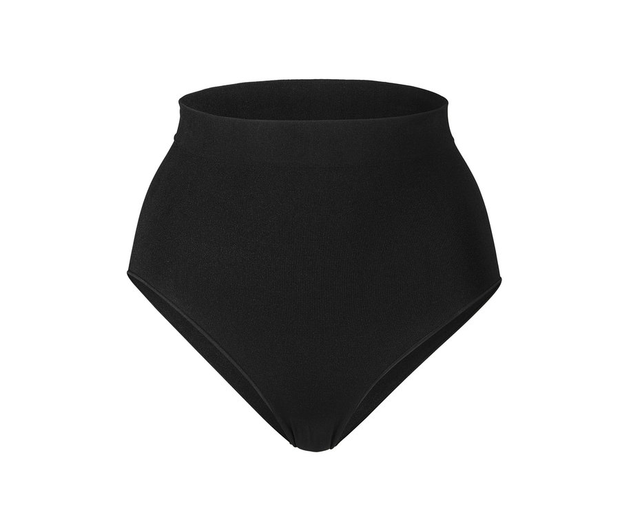 Schwarzer Bodyforming-Taillenslip auf weißem Hintergrund.