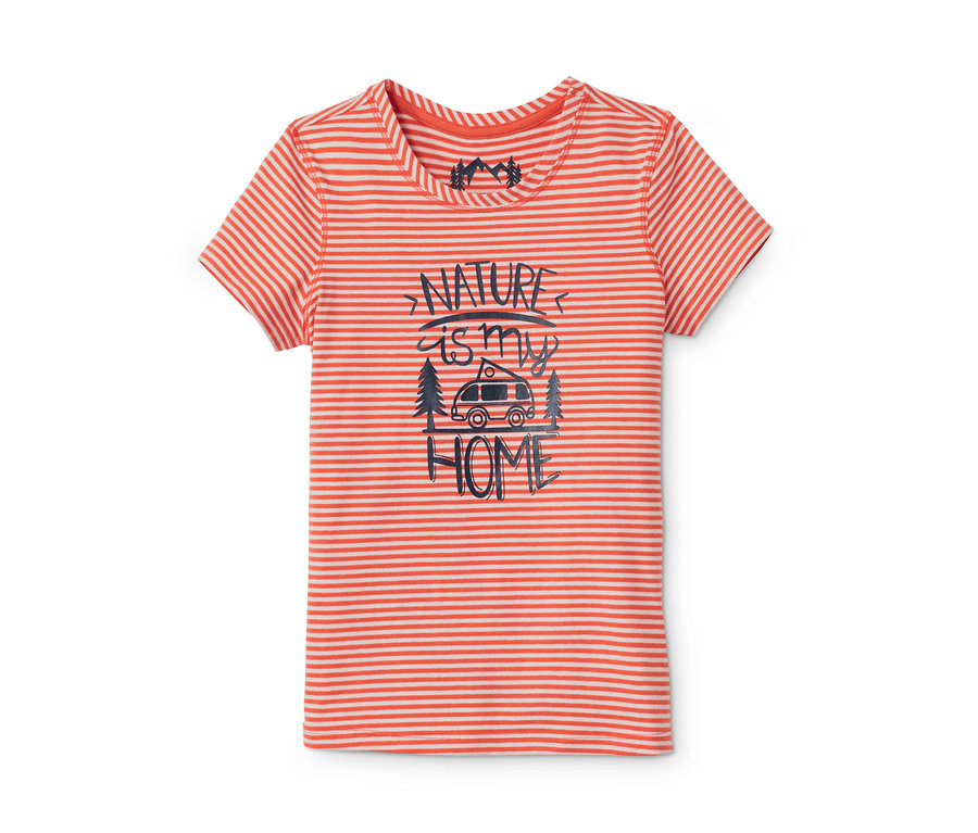 Gestreiftes Funktionsshirt mit Aufdruck.