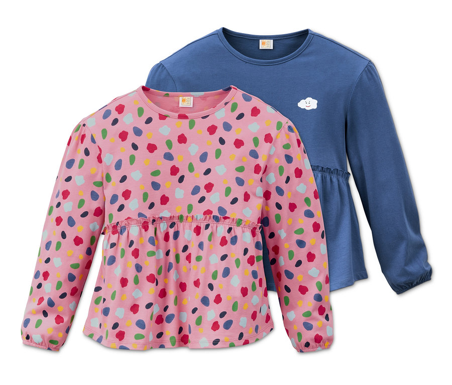 Zwei Langarmshirts aus Bio-Baumwolle.