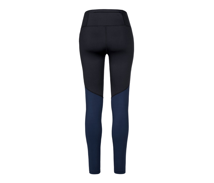Detailansicht der Rückseite einer Colorblocking-Sporttight.