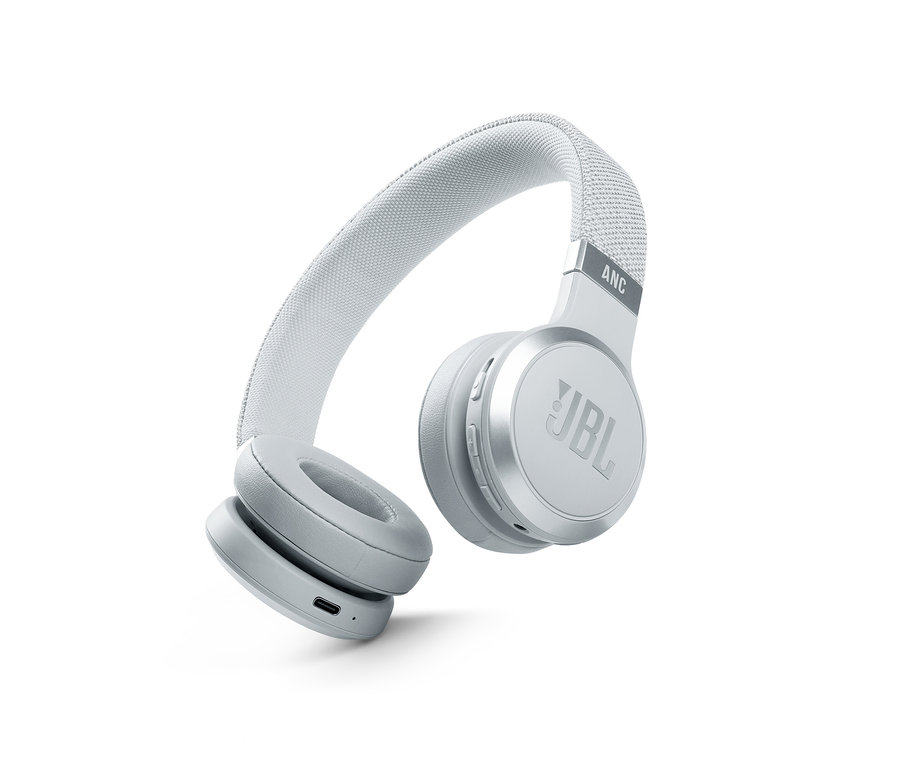 Weisse kabellose JBL On-Ear-NC-Kopfhörer »Live 460NC«
